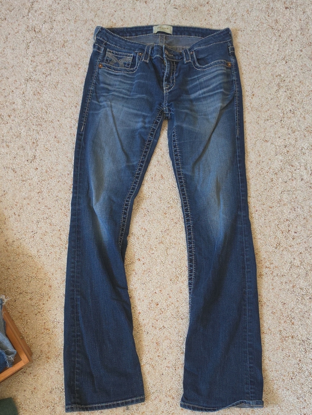 Big Star Vintage Collection 'Liv Boot' Women’s Dark Blue Bootcut Jeans